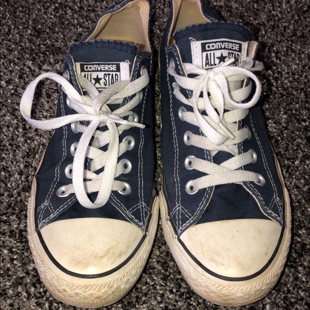 Navy Blue Low-Top Converse